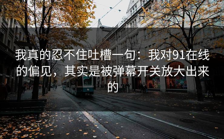 我真的忍不住吐槽一句：我对91在线的偏见，其实是被弹幕开关放大出来的